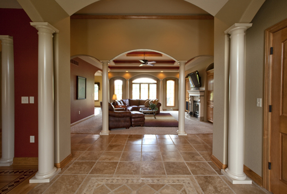 Painted enameld columns for the home