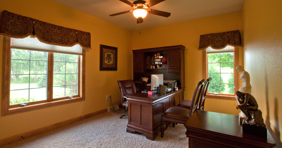 Interior painting of a home office